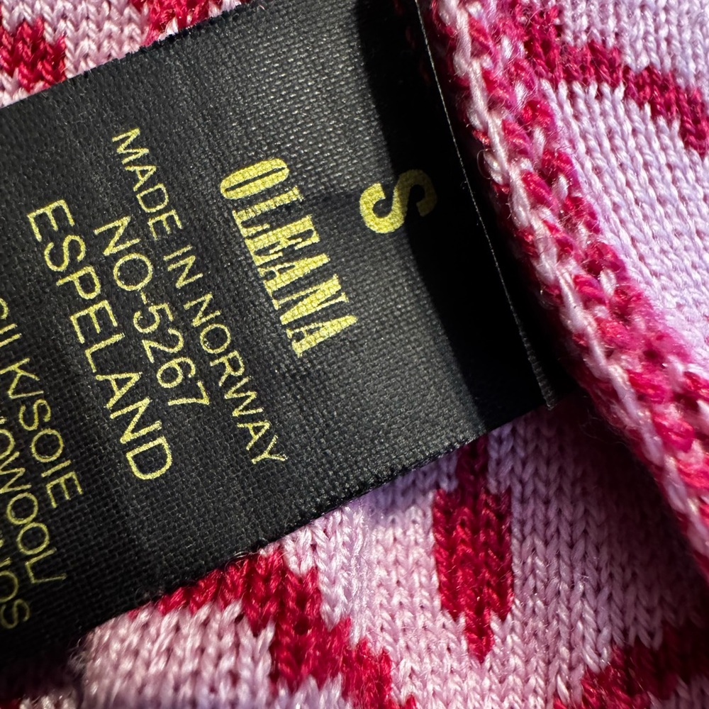 Oleana Button Down Silk and Merino Wool Knit Pink Sweater Size Small - Picture 12 of 15